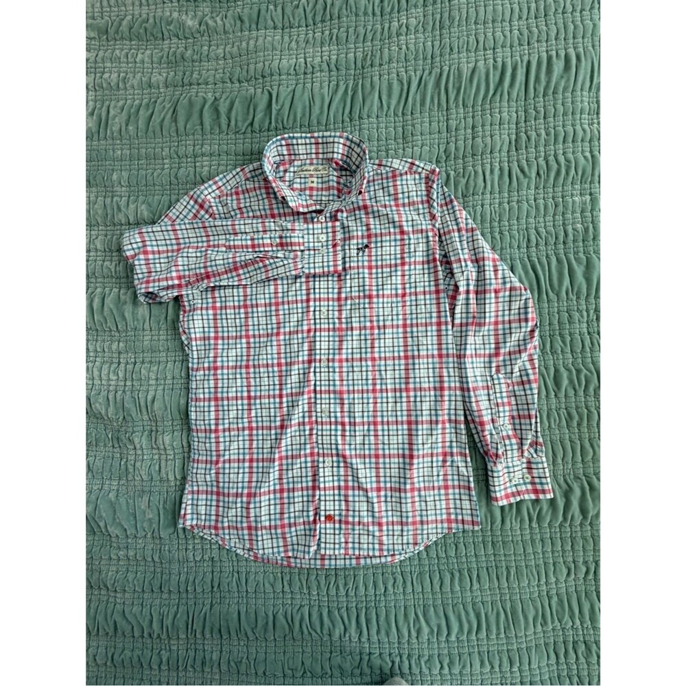 Southern Point Co Men's Casual Plaid Button-Down Shirt - Green & Pink-Med